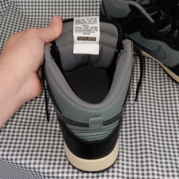 Nike Dunk High Black Gray Retro High Top Sneakers Men’s Size 10 main image 8